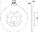 Mintex Brake Discs fits -Volvo V330:5 MDC2530 (also fits other vehicles)