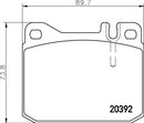 Mintex Brake Pad Set fits -MercedesBenz MDB1114 (also fits other vehicles)