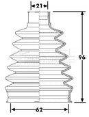 Borg & Beck Drive Shaft Bellow - BCB6225