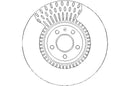 Disctech Brake Disc (Single) - Fits Audi, Fiat - ABD3364 - Front Axle