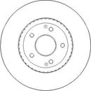 Disctech Brake Disc (Single) - Fits Ford, Ssangyong - ABD3421 - Front Axle