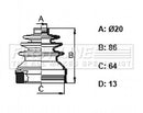 First Line Cv Joint Boot Kit  - FCB6157 fits Renault Megane III