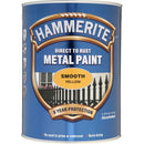 Hammerite Direct To Rust Metal Paint - Smooth Yellow - 5 Litre - 5084878