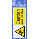 Castle Promotions CAUTION MIND THE STEP STICKER - V654