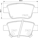 Mintex Brake Pad Set fits -Toyota MDB2546 (also fits other vehicles)