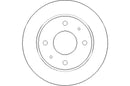 Disctech Brake Disc (Single) - Fits Mitsubishi, Renault - ABD2506 - Rear Axle