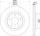 Mintex Brake Discs fits -Chrysler Citroën Jeep Mitsubishi Peugeot V293:5 MDC2101 (also fits other vehicles)