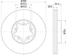 Mintex Brake Discs fits -Ford S280:5 MDC1760C (also fits other vehicles)