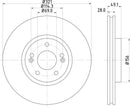 Mintex Brake Discs fits -Hyundai Kia V295:5 MDC2023 (also fits other vehicles)
