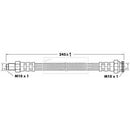 Borg & Beck Brake Hose  - BBH6950 fits Fiat 500,Lancia Musa,Ren Espac