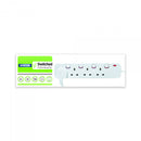 Status 4 way White Individually Switched Extension Socket. 2 metre lead with plug. Neon Indicator - S4WSS2M1PKB12