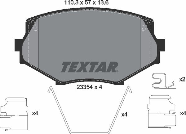 Eunos Mazda, Brake Pad Set - Textar 2335404