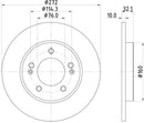 Mintex Brake Discs fits -Hyundai Kia V259:4 MDC2797C (also fits other vehicles)