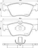 Mintex Brake Pad Set fits -MercedesBenz MDB1736 (also fits other vehicles)