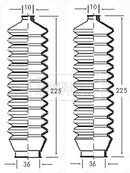Borg & Beck Steering Gaiter Kit  - BSG3038 fits Ford