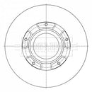 Borg & Beck Brake Disc Single  - BBD6073S fits Ford Transit 2.2 TDCi 05/14-