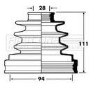 First Line Cv Joint Boot Kit  - FCB2877 fits Toyota Hi Lux