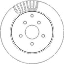 Disctech Brake Disc (Single) - Fits Citroën, Infiniti - ABD2959 - Front Axle