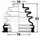 First Line Cv Joint Boot Kit  - FCB2881 fits Audi, Seat, VW