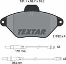 Textar Brake Pad Set - 2163201