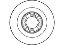 Disctech Brake Disc (Single) - Fits Mitsubishi, Toyota - ABD2195 - Front Axle