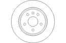 Disctech Brake Disc (Single) - Fits Opel - ABD3243 - Rear Axle