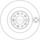 Borg & Beck Brake Disc Pair  - BBD5572 fits Giulia, Stelvio 2.0, 2.2TD 08/16-