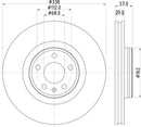 Mintex Brake Discs fits -Audi V360:5 MDC2744 (also fits other vehicles)