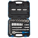 1/2" Sq. Dr. Combined MM/AF Socket Set (33 Piece)
