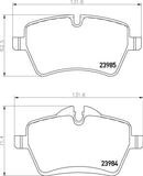 Mintex Brake Pad Set fits -Mini MDB2816 (also fits other vehicles)