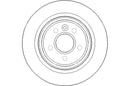 Disctech Brake Disc (Single) - Fits Lexus, Volvo - ABD2332 - Rear Axle