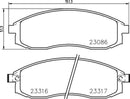 Mintex Brake Pad Set fits -Mitsubishi MDB2122 (also fits other vehicles)
