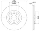 Mintex Brake Discs fits -Audi Seat Skoda VW S255:5 MDC1540C (also fits other vehicles)