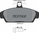 Textar Brake Pad Set - 2151801