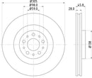 Mintex Brake Discs fits -Fiat Opel Vauxhall S290:5 MDC2341 (also fits other vehicles)