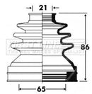 First Line Cv Joint Boot Kit  - FCB2850 fits Mini,Mitsubishi,Vauxhall,Rover