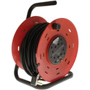 Status 4 Way Open Frame Cable Reel - Red - 50m - S50M13ACRX1