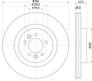 Mintex Brake Discs fits -Land Rover S262:5 MDC2748 (also fits other vehicles)
