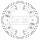 Borg & Beck Brake Drum - BBR32504
