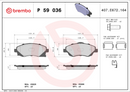 Brembo Brake Pad Set - P59036