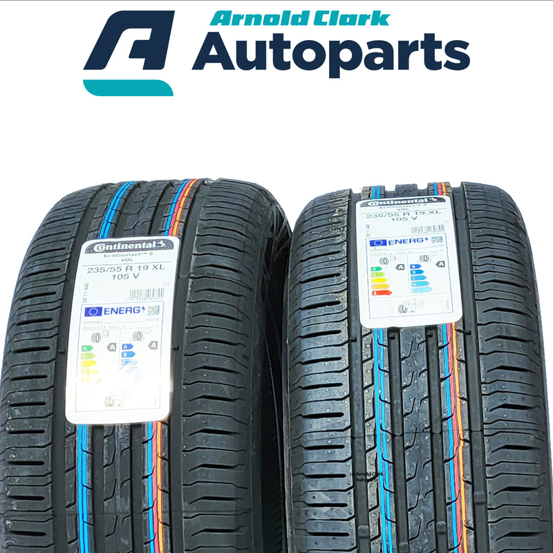 235 55 19 105V Continental Eco Contact 6 Tyres x2 Pair