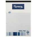 Lyreco White A4 Refill Pads (Ruled/Margin) - Pack of 10 - 707241