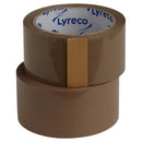 Lyreco No Noise Packaging Tape - Brown - 50mm x 66m - Pack of 6 - 7461429