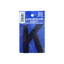Castle Promotions K - 3in. Adhesive Digit - Black - Pack Of 12 - DPX12K