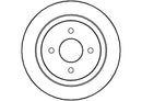 Disctech Brake Disc (Single) - Fits Ford, Mercedes-benz - ABD3445 - Rear Axle