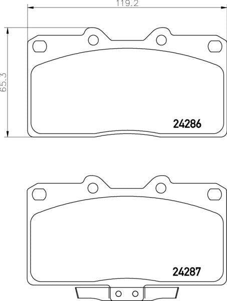 Mintex Brake Pad Set fits -Mitsubishi MDB1757 (also fits other vehicles)