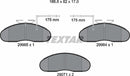 Textar Brake Pad Set - 2998501