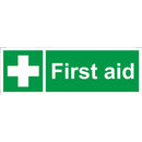 First Aid Sign - Self Adhesive Vinyl - 100mm x 300mm - SS017SA