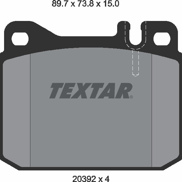 Textar Brake Pad Set - 2039204