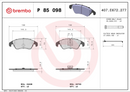 Brembo Brake Pad Set - P85098